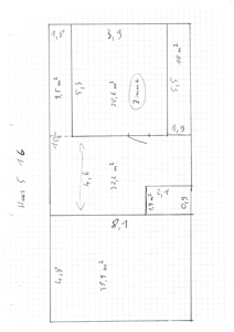 Maße Haus Nr 5 der 1. Etage